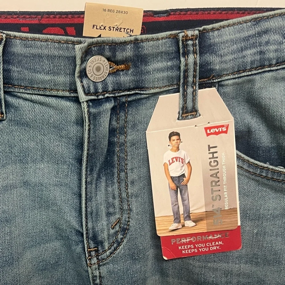 LEVI’S 514 STRAIGHT JEANS REGULAR FIT THROUGH THIGH/ADJUSTABLE WAISTBAND  16 REG